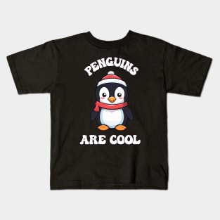 Cute Christmas Penguin - Penguins are Cool Kids T-Shirt